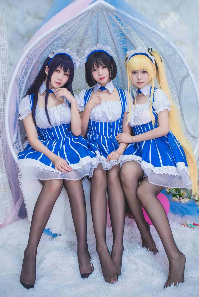 白金Saki - 三个女仆 [21P60MB] - 机器猫次元