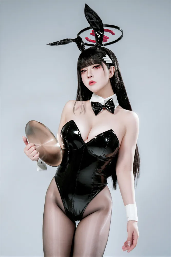 半半子 – 蔚蓝档案 调月莉音兔女郎 [57P] - 机器猫次元