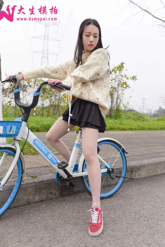 大生模拍 No.172 青青 单车少女 [49P] - 机器猫次元