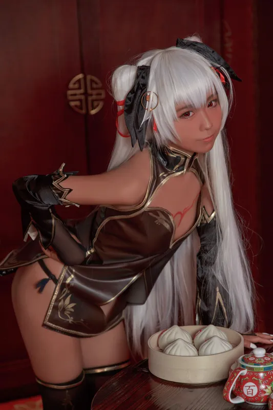 G44不会受伤 – 褐色旗袍娘 [18P] - 机器猫次元