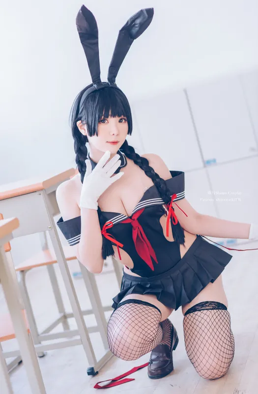 霜月shimo – 卯月桃子 水手服兔女郎 [19P] - 机器猫次元