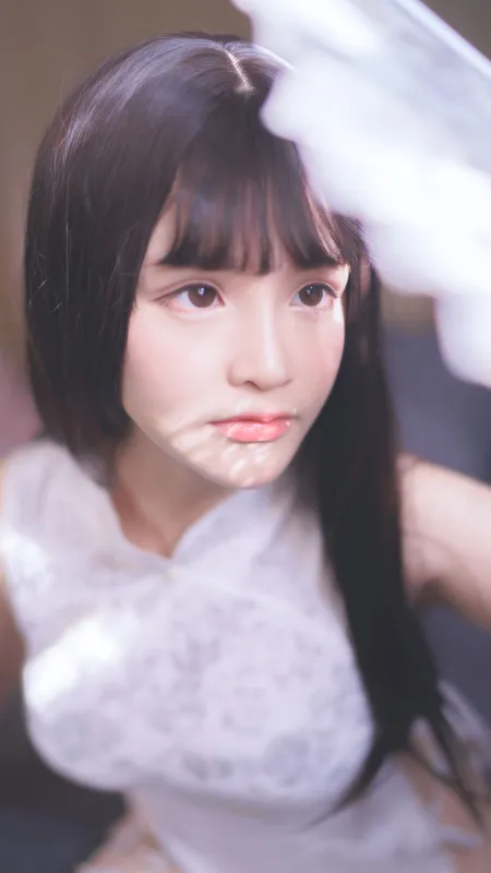 前羽_rr – 白丝旗袍 [17P] - 机器猫次元