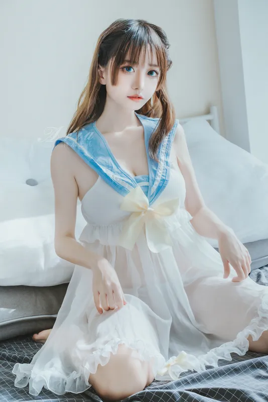 神本无尾_Aria – 蓝色睡裙 [9P] - 机器猫次元