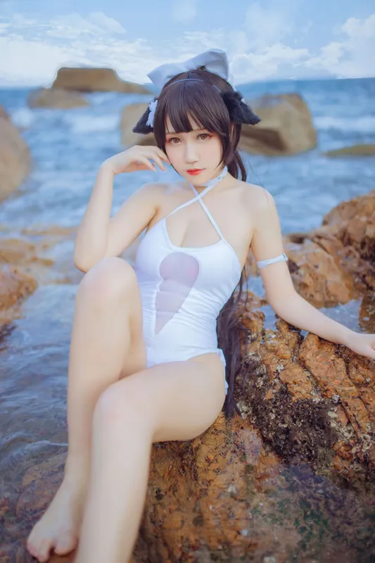 抖娘-利世×不呆猫 獒犬海边泳装 [41P] - 机器猫次元