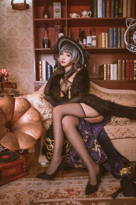 宫本桜 – 柴郡旗袍 音乐绚烂CaitSith [20P] - 机器猫次元