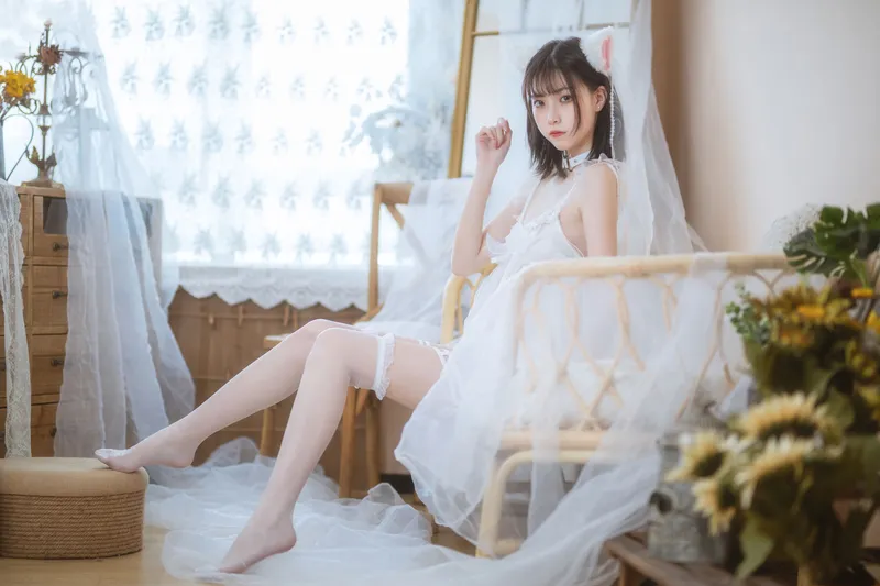 许岚 – 少女白色裙 [41P] - 机器猫次元
