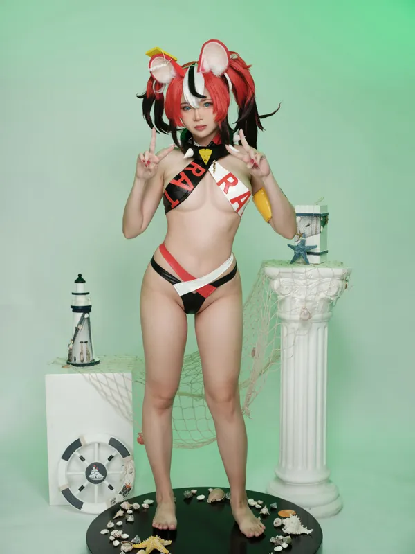 ZinieQ – Hakos Baelz Pole Dancing [38P] - 机器猫次元