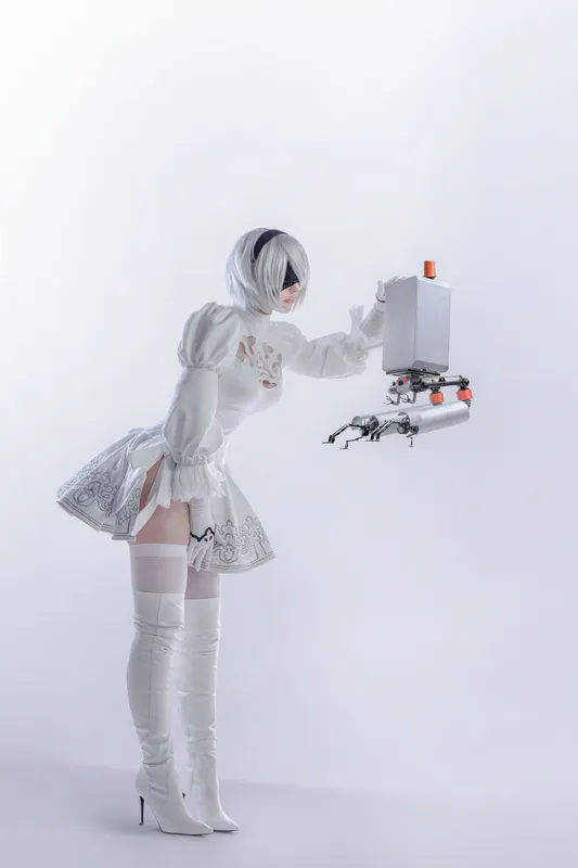 SayaTheFox - 2B White Dress [10P]