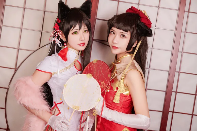 源纱希喵喵喵&Meiyi_烛墨 犬獒旗袍 [12P] - 机器猫次元