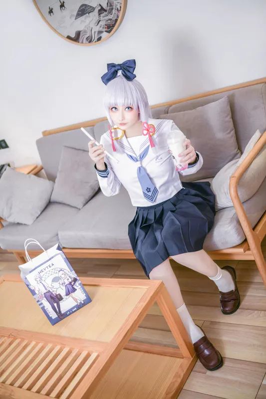 章鱼娘 – 原神 神里綾華 JK [51P] - 机器猫次元