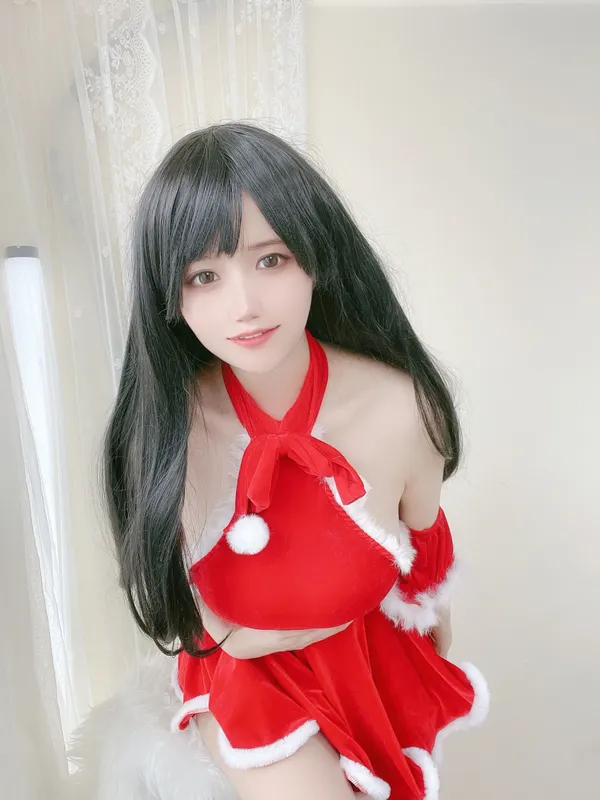 小仓千代w – 红色圣诞礼物裙 [23P] - 机器猫次元