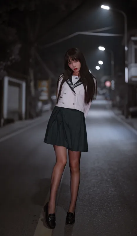 轩萧学姐 - 公路JK [46P]