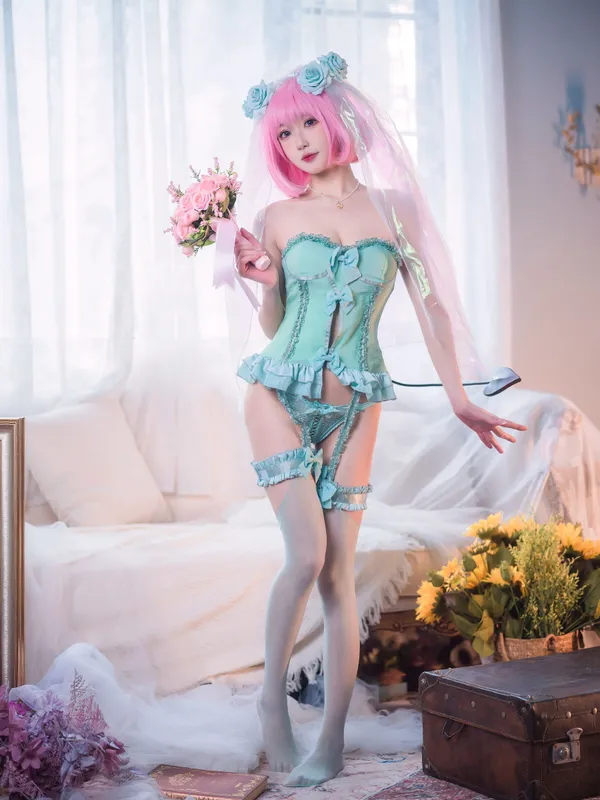 阿包也是兔娘 - 王女梦梦 婚纱内衣 [32P]