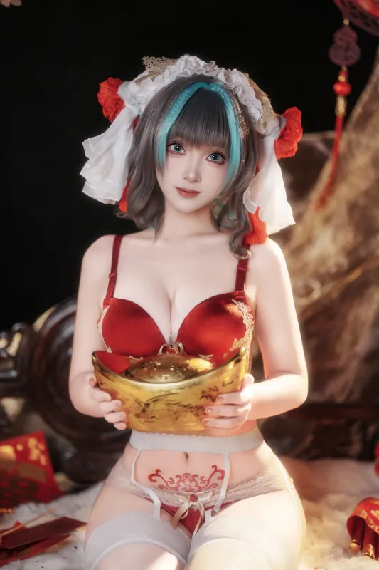 Bangni邦尼 – 碧蓝航线 柴郡新春旗袍 [81P] - 机器猫次元