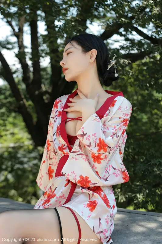 XiuRen 秀人 No.7177 米粒子 丝绸睡衣性感写真 [51P] - 机器猫次元