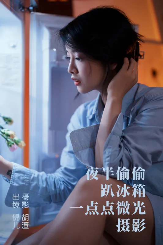 喵喵喵是锦儿呀 – 《夜半偷偷趴冰箱，一点点微光摄影》[28P] - 机器猫次元