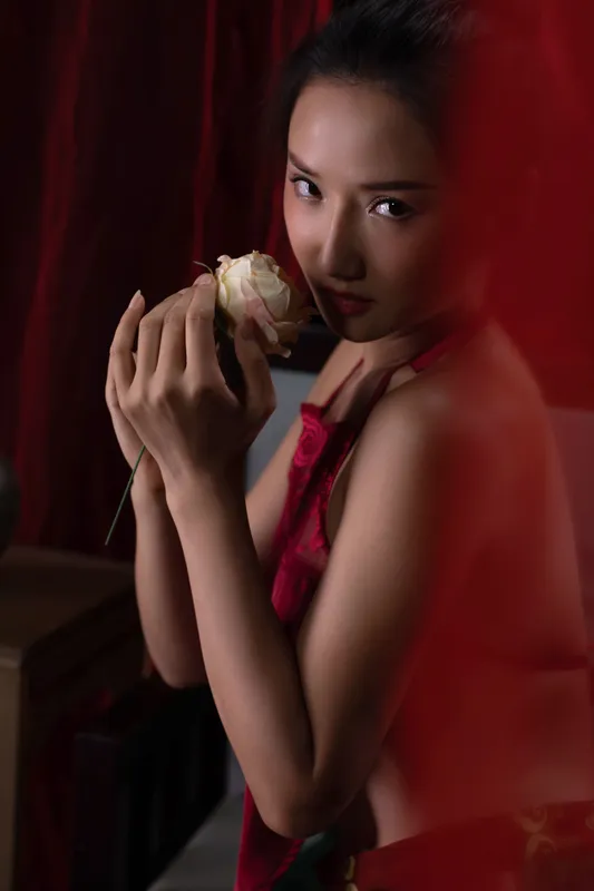 微微 – 《红帐掩映的女子》[18P] - 机器猫次元