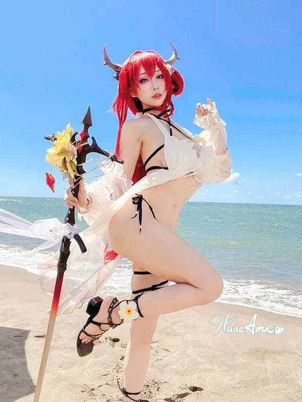 雨波_HaneAme – Arknights Surtr 泳裝 [38P] - 机器猫次元