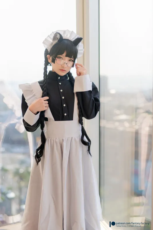 [Fantasy Factory] 小丁Cosplay – 黑猫女仆 [48P] - 机器猫次元