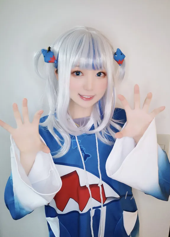 Yuki亭 - Gawer gura cosplay [14P] - 机器猫次元