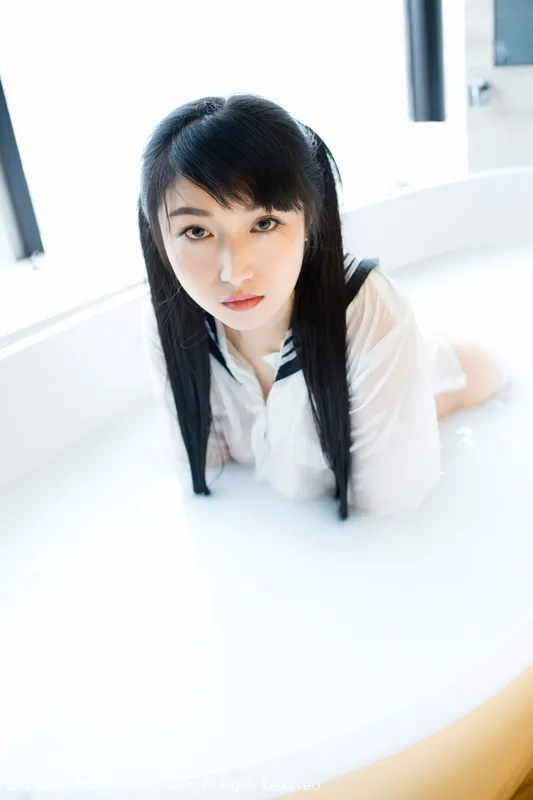 盼盼龙女sunny《牛奶浴学生装+透明学生装+黑色乳贴》 秀人 NO.853 - 机器猫次元