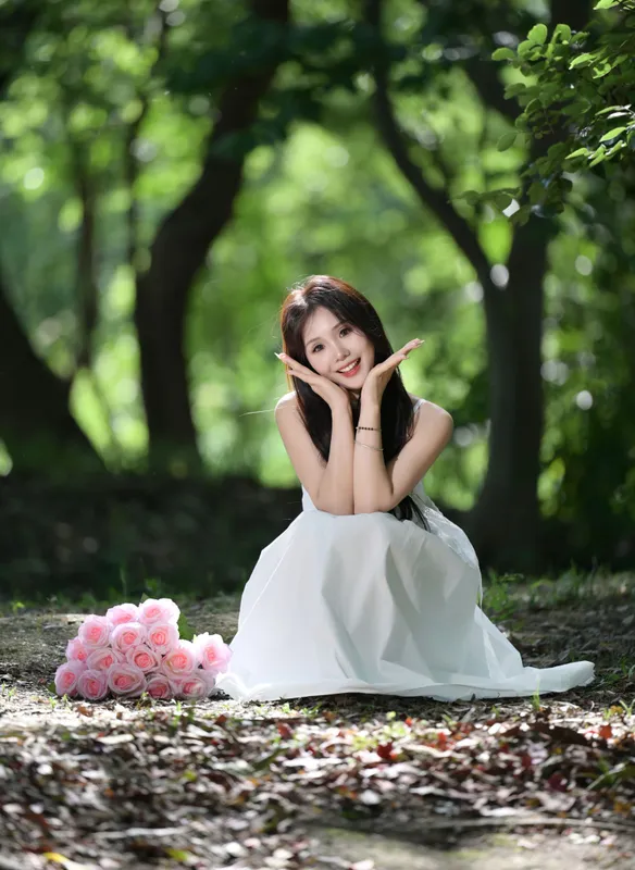《林间治愈白裙是夏天最好的文案》[10P]