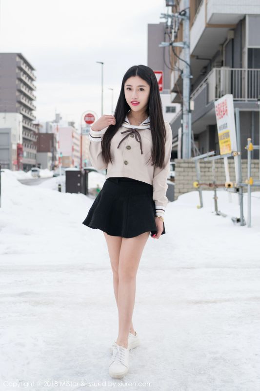 陈嘉嘉Tiffany《雪中有佳人+性感肚兜》 魅妍社 VOL.216 - 机器猫次元
