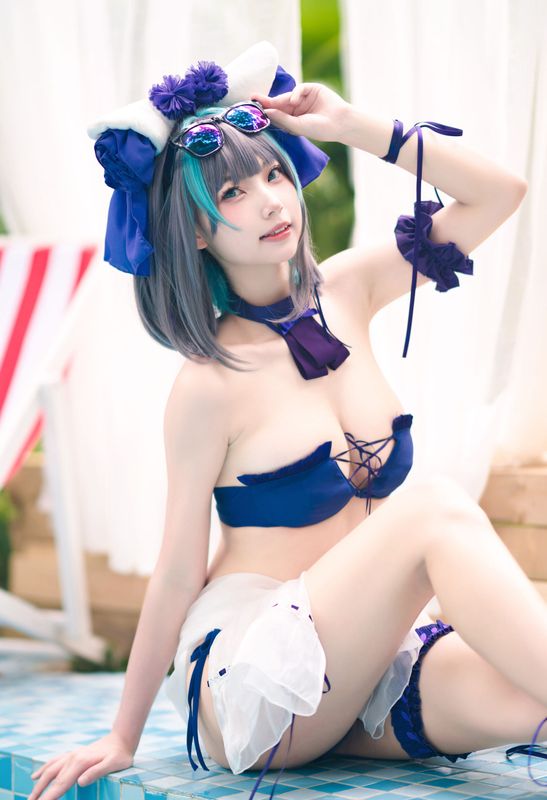 橙喵 – 柴郡COS 着水 [16P] - 机器猫次元