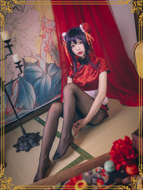 水淼aqua – 霞之丘诗羽 旗袍 [29P] - 机器猫次元