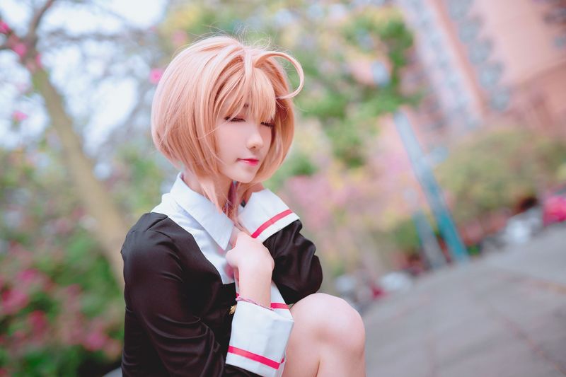 南桃Momoko – 木之本樱制服 [9P] - 机器猫次元