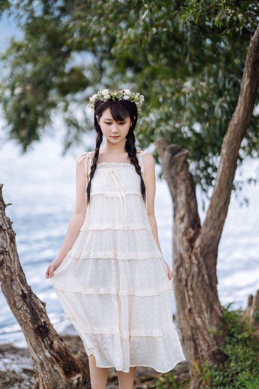 镜酱 – 静夏之花环女孩 [43P] - 机器猫次元
