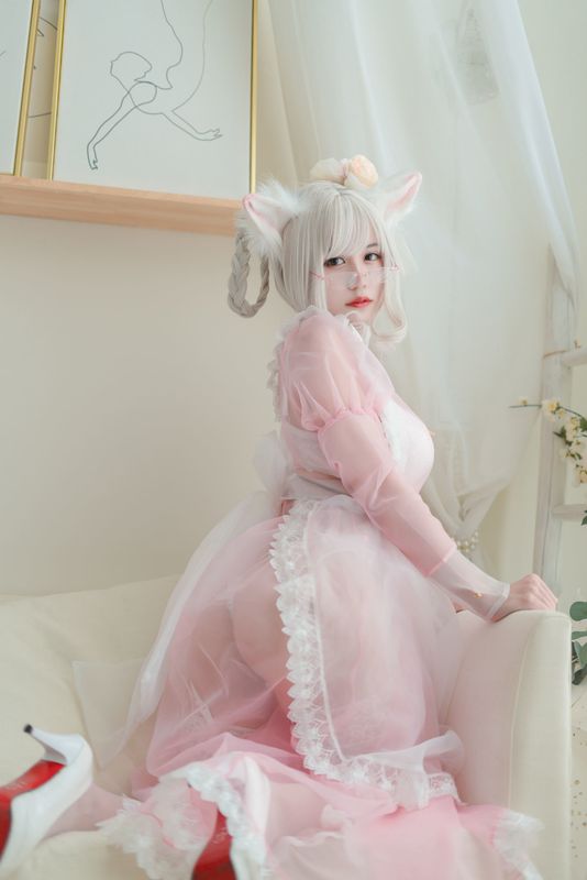 小仓千代w – 透明粉色女仆 [24P] - 机器猫次元