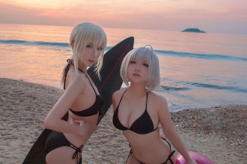 半半子&索索sophia – 海边泳装 [40P] - 机器猫次元