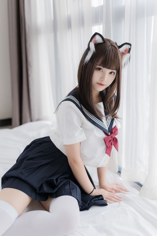 蜜汁猫裘 猫耳JK [40P] - 机器猫次元
