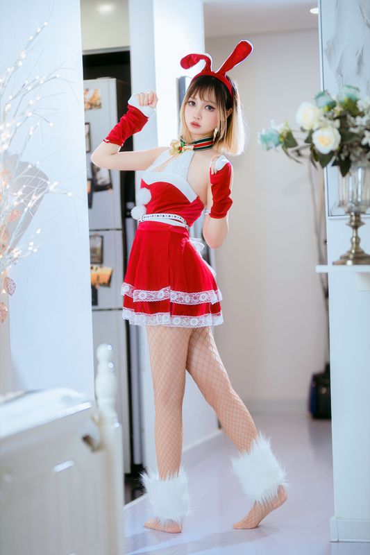 洛桑w伊梓 – 网袜丝带兔兔 [46P] - 机器猫次元