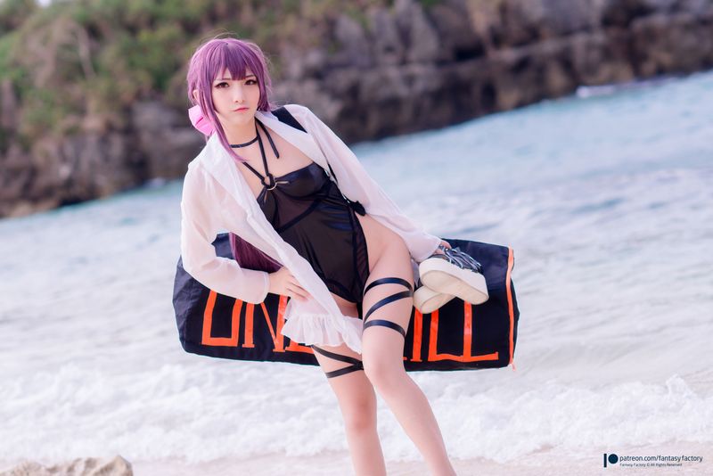 [Fantasy Factory] 小丁Cosplay – 海滩风情 [34P] - 机器猫次元