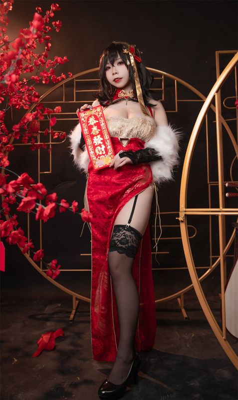 自闭颜球球(无颜小天使wy) – 碧蓝航线 大凤红旗袍 [58P]