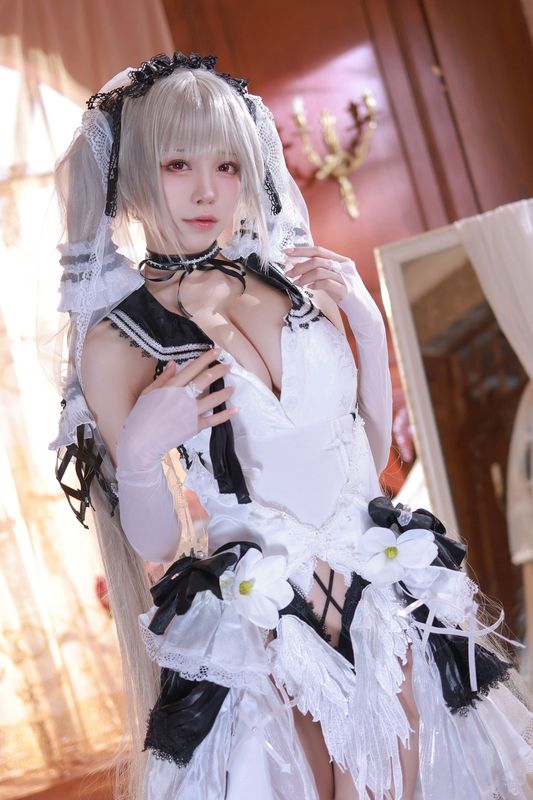 水淼aqua – 碧蓝航线 可畏 婚纱 [45P] - 机器猫次元