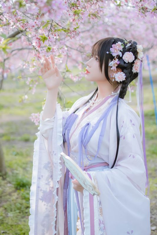 Nyako喵子 – 樱花汉服 花神祈愿 [52P] - 机器猫次元