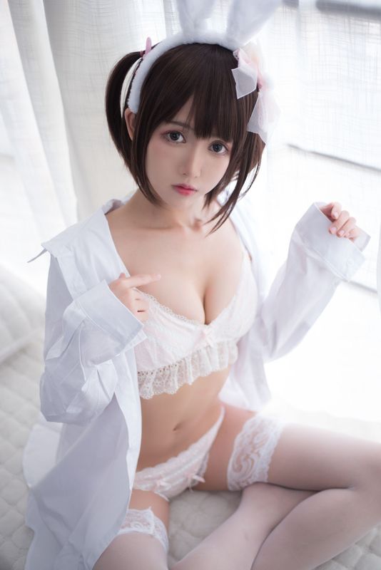 鳗鱼霏儿 – 兽耳 白色蕾丝情趣 [17P] - 机器猫次元