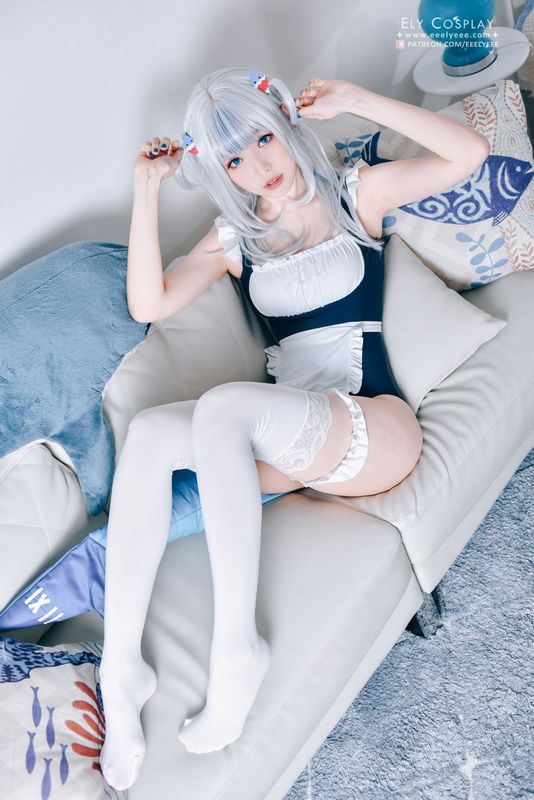 Ely_eee(ElyEE子) – Gura Swimsuit [19P] - 机器猫次元
