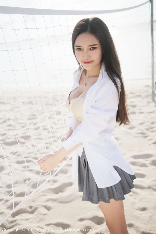 唐琪儿il《海边白衬衫+短裙系列》 美媛馆 VOL.259 - 机器猫次元