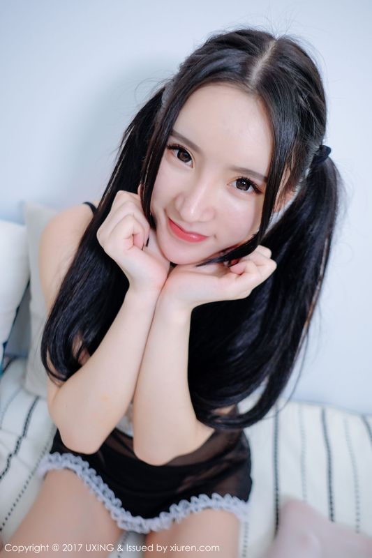 周于希dummy《诱惑女仆装、性感皮衣、蕾丝吊袜》 优星馆UXING VOL.055 [38P] - 机器猫次元