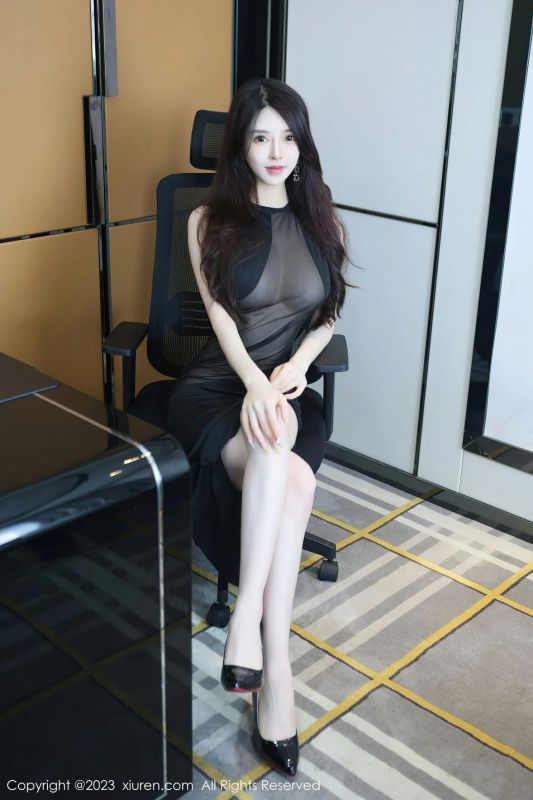 XiuRen 秀人 No.6937 玉兔miki 黑色薄纱连衣短裙性感写真 [82P] - 机器猫次元