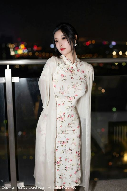 秀人网 No.7363 杨晨晨Yome 碎花旗袍浙江安吉旅拍 [87P] - 机器猫次元