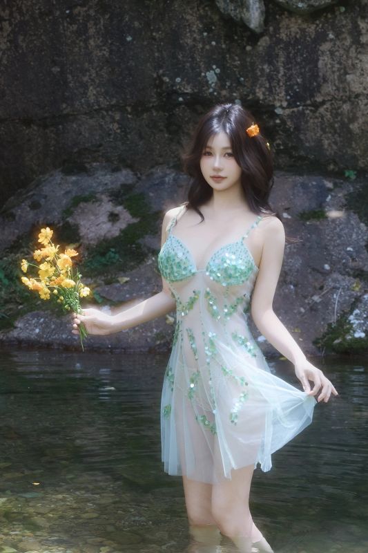 XiuRen 内购版 No.10756 尹甜甜 户外小溪 [72P] - 机器猫次元
