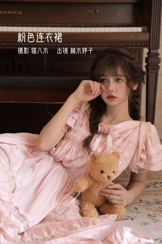 林木婷子 – 《粉色连衣裙》[27P] - 机器猫次元