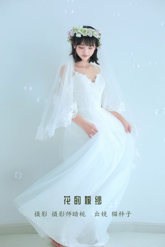 猫梓子 – 《花的嫁纱》[22P] - 机器猫次元