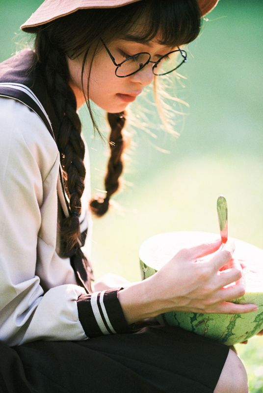 秋歌 – 《西瓜与少女》[14P] - 机器猫次元