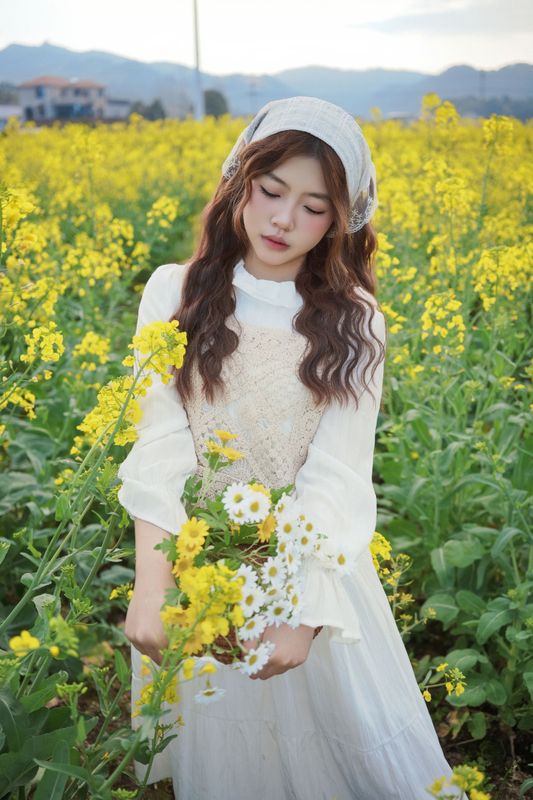 静静已 – 《田园少女油菜花》[39P]